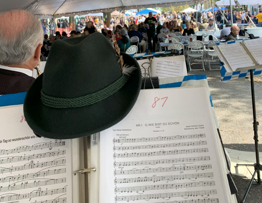 Bavarian hat on music stand